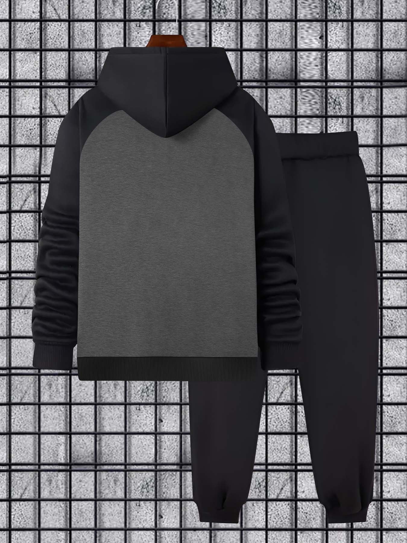 Unisex Fall Knit Hoodie and Pants Set - Casual Sportswear for Adults - ZOOMNSTORE