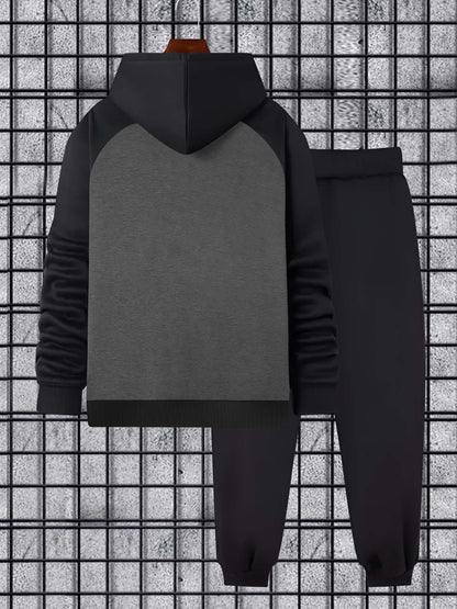 Unisex Fall Knit Hoodie and Pants Set - Casual Sportswear for Adults - ZOOMNSTORE
