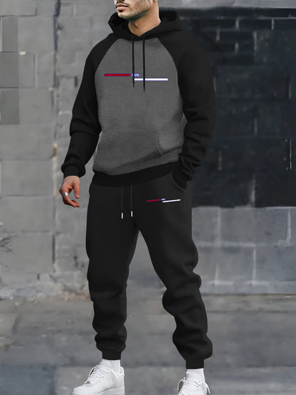 Unisex Fall Knit Hoodie and Pants Set - Casual Sportswear for Adults - ZOOMNSTORE
