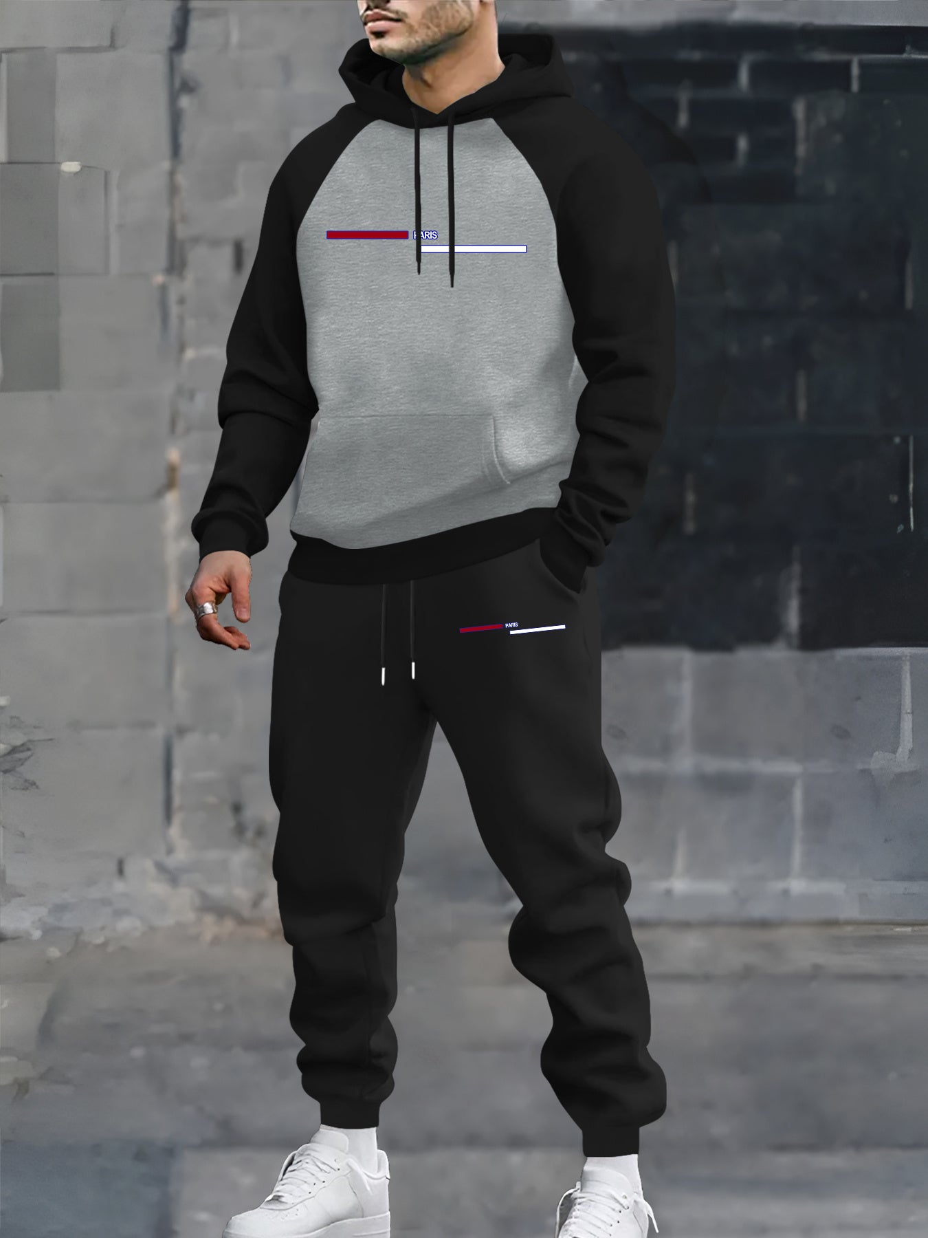 Unisex Fall Knit Hoodie and Pants Set - Casual Sportswear for Adults - ZOOMNSTORE