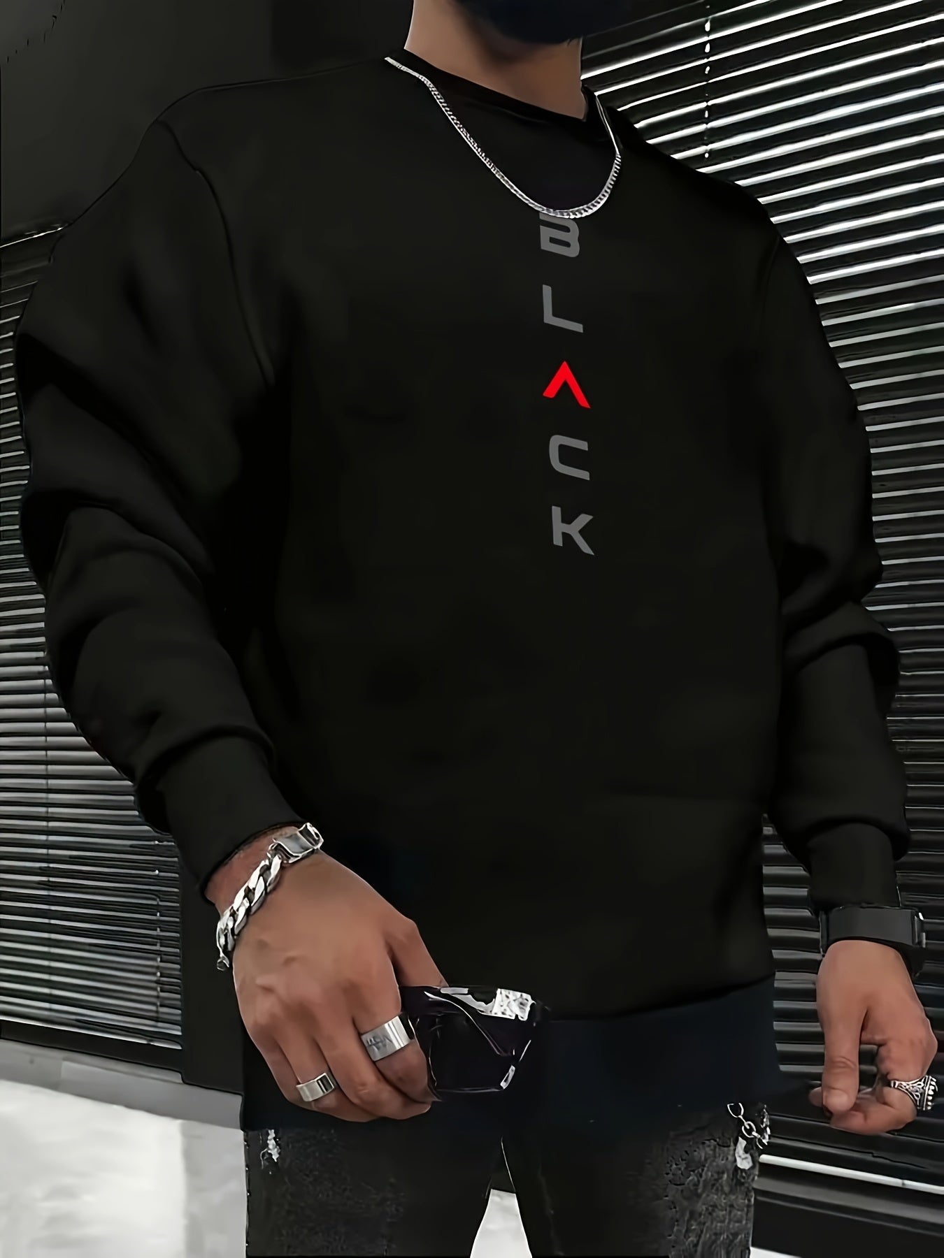Monogrammed Mens Pullover Sweatshirt - Casual Autumn Winter Jacket - ZOOMNSTORE