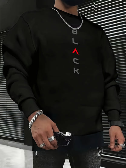 Monogrammed Mens Pullover Sweatshirt - Casual Autumn Winter Jacket - ZOOMNSTORE