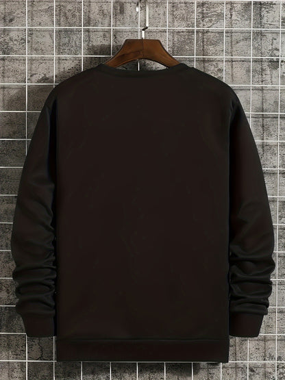 Monogrammed Mens Pullover Sweatshirt - Casual Autumn Winter Jacket - ZOOMNSTORE