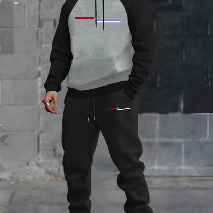 Unisex Fall Knit Hoodie and Pants Set - Casual Sportswear for Adults - ZOOMNSTORE