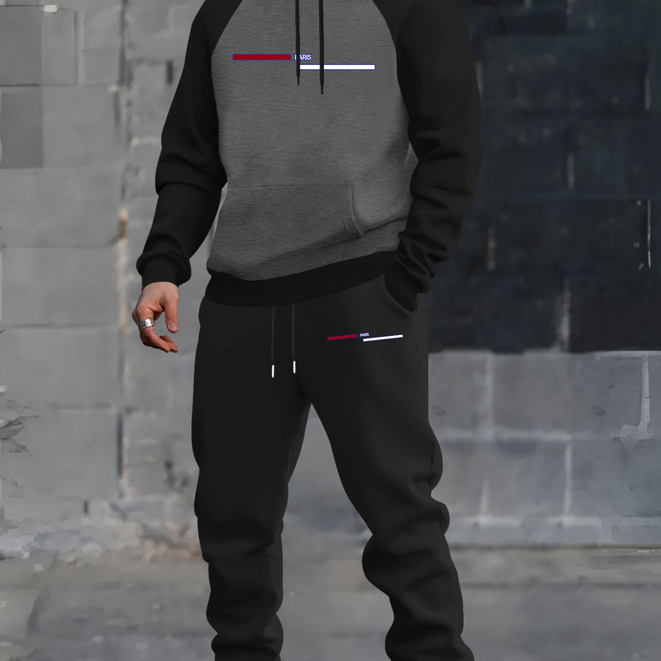 Unisex Fall Knit Hoodie and Pants Set - Casual Sportswear for Adults - ZOOMNSTORE