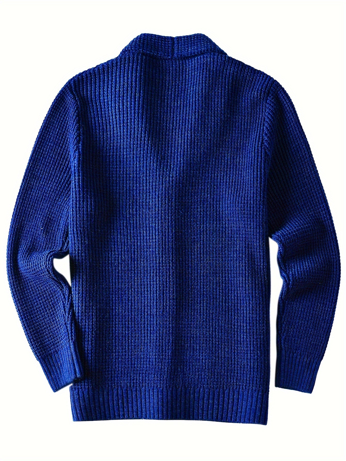 Men's warm cardigan jacket with green fruit collar long sleeved sweater - ZOOMNSTORE