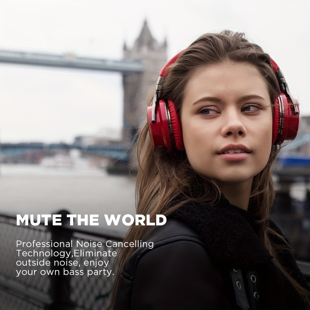 Wireless Active Noise Cancelling Headphones - Over Ear Deep Bass 30hr Playtime - ZOOMNSTORE