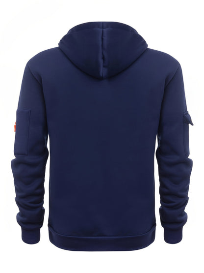 Mens Tactical Hoodie - Casual Outdoor Pullover with Zipper Pockets - ZOOMNSTORE