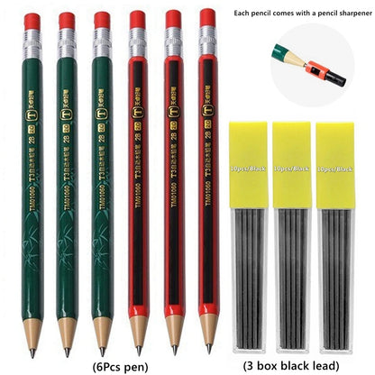 2.0 mm Mechanical Pencils Set 2B Automatic Student Pencils with Sharpener Color Pencil Leads School Pens Kawaii Cute Stationery - ZOOMNSTORE