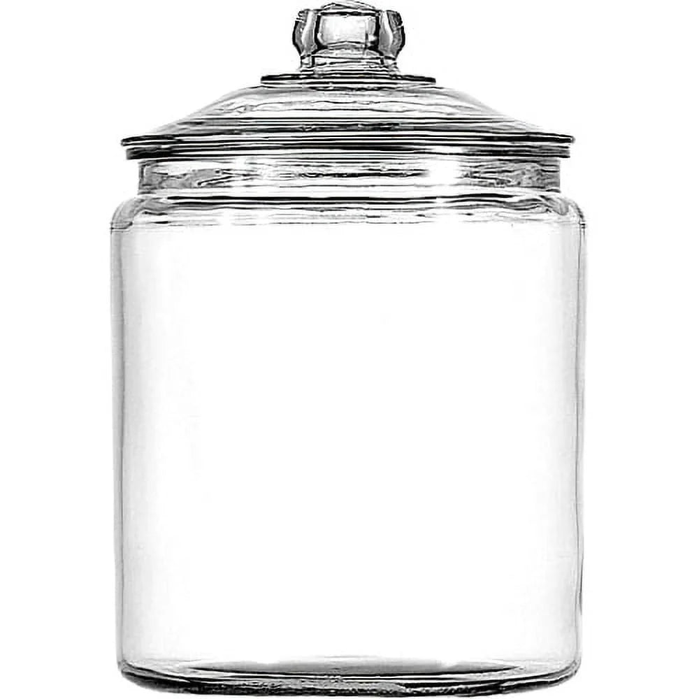2 Gallon Glass Storage Jar with Lid Wide Mouth Food Container Perfect Dry Goods Candy Cookies Flour Rice Coffee Spices - ZOOMNSTORE