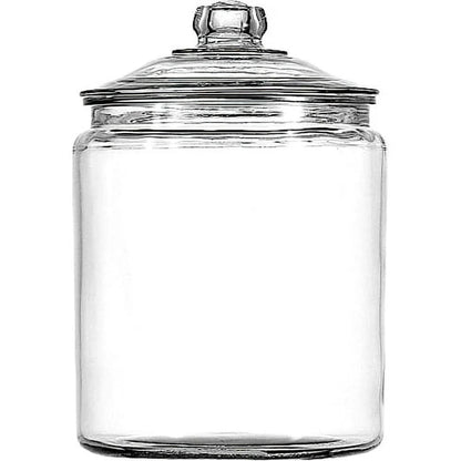 2 Gallon Glass Storage Jar with Lid Wide Mouth Food Container Perfect Dry Goods Candy Cookies Flour Rice Coffee Spices - ZOOMNSTORE