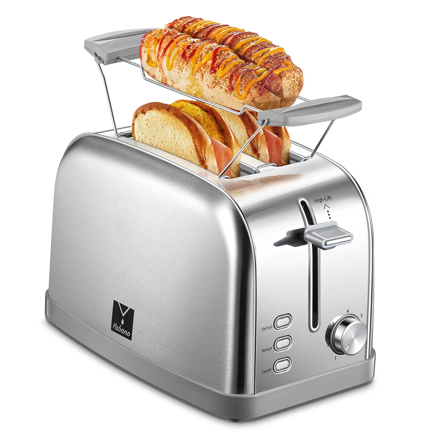Retro 2-Slice Toaster - Extra Wide Slots 7 Shade Settings DefrostBagelCancel Functions - ZOOMNSTORE