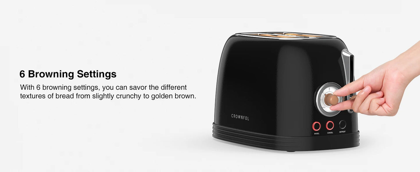 Stainless Steel 2-Slice Toaster - Extra Wide Slots Cancel Defrost  Bagel Functions - ZOOMNSTORE