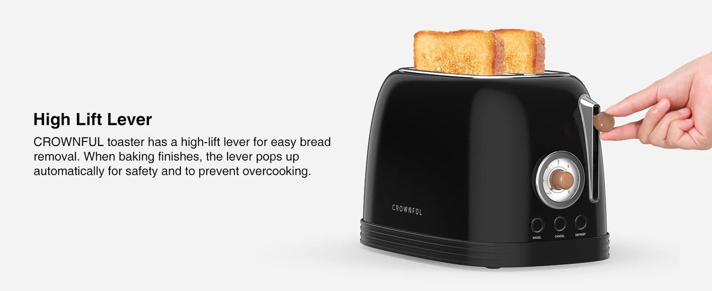 Stainless Steel 2-Slice Toaster - Extra Wide Slots Cancel Defrost  Bagel Functions - ZOOMNSTORE