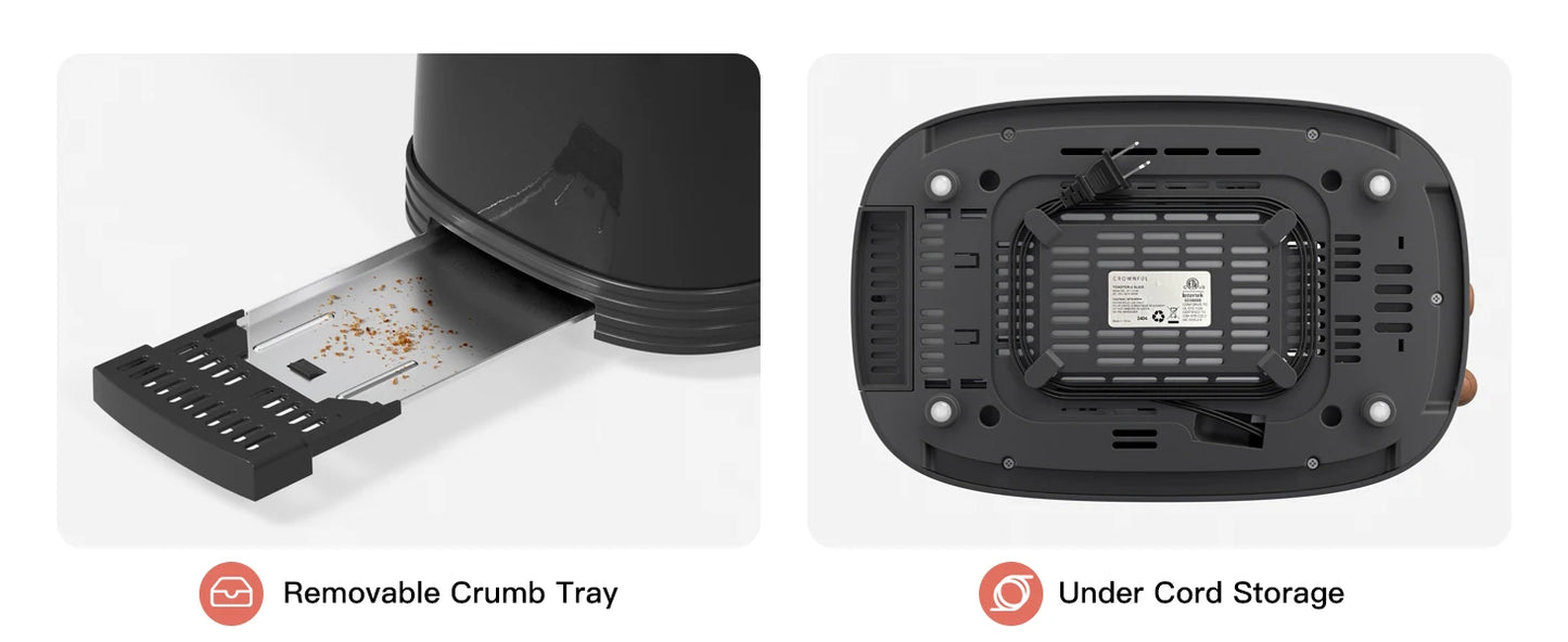 Stainless Steel 2-Slice Toaster - Extra Wide Slots Cancel Defrost  Bagel Functions - ZOOMNSTORE