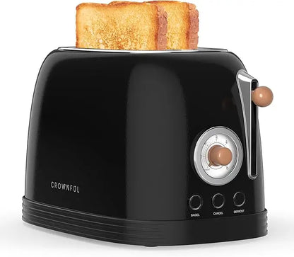Stainless Steel 2-Slice Toaster - Extra Wide Slots Cancel Defrost  Bagel Functions - ZOOMNSTORE