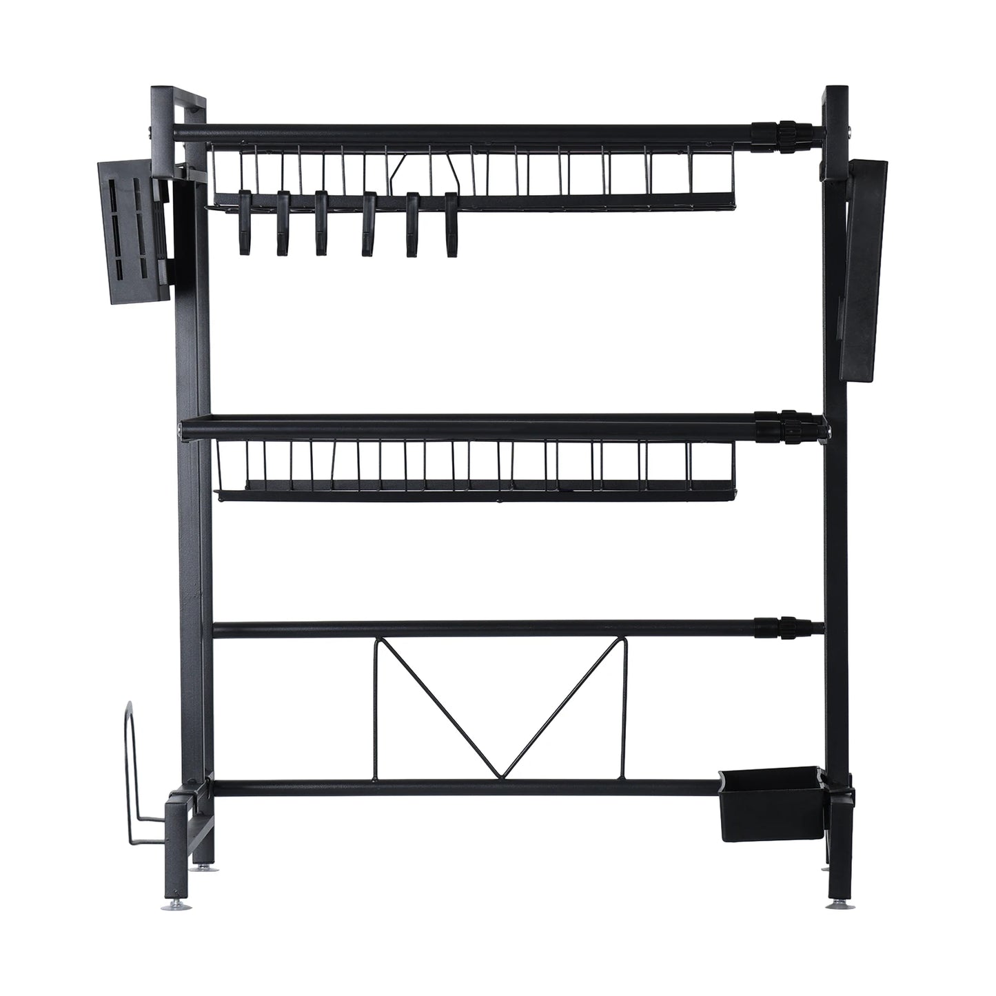 Stretchable 2-Tier Kitchen Sink Storage Rack - Multifunctional Dish Organizer - ZOOMNSTORE