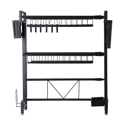 Stretchable 2-Tier Kitchen Sink Storage Rack - Multifunctional Dish Organizer - ZOOMNSTORE