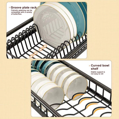 Stretchable 2-Tier Kitchen Sink Storage Rack - Multifunctional Dish Organizer - ZOOMNSTORE