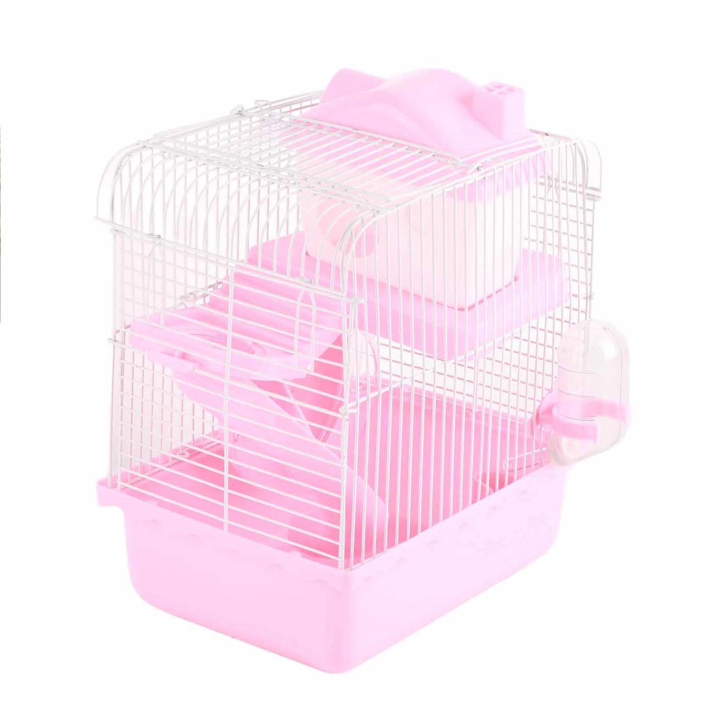 2 Tier Hamster Cage - Large Spacious Habitat With High Chassis Design & Removable Tray - ZOOMNSTORE