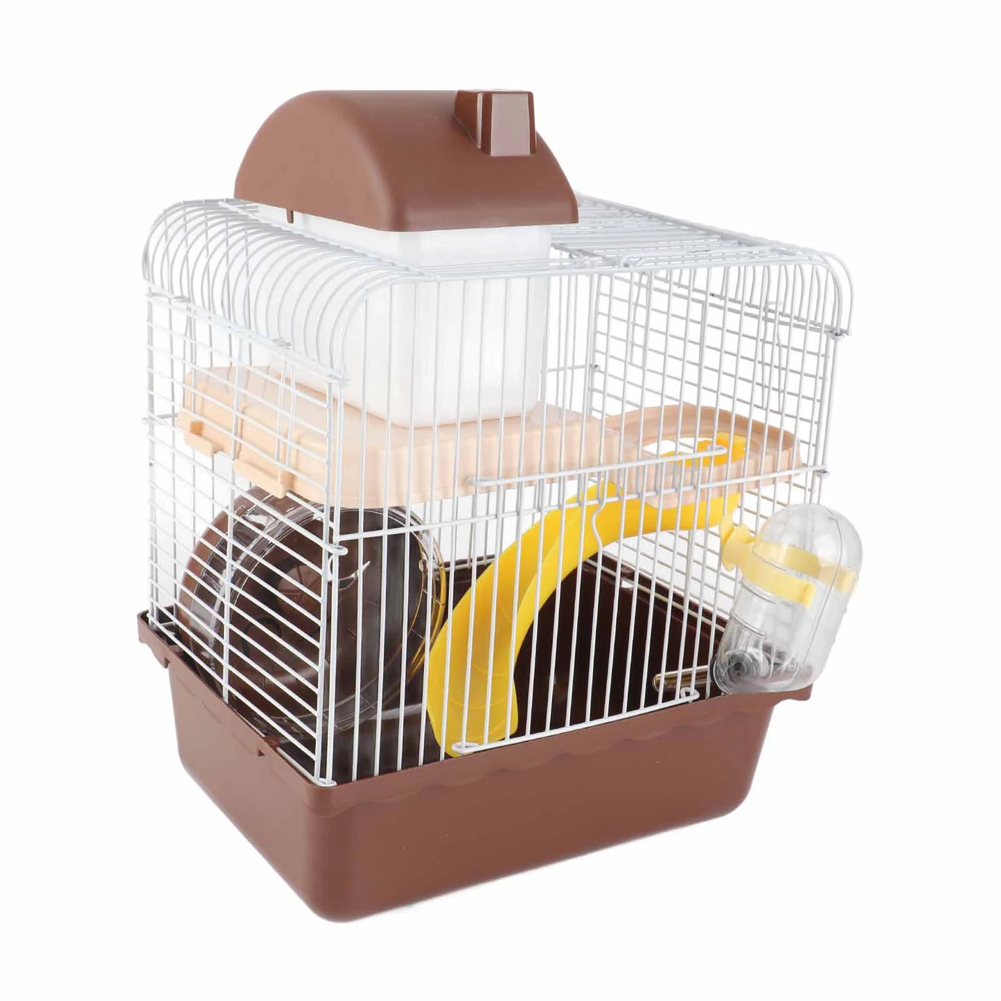2 Tier Hamster Cage - Large Spacious Habitat With High Chassis Design & Removable Tray - ZOOMNSTORE