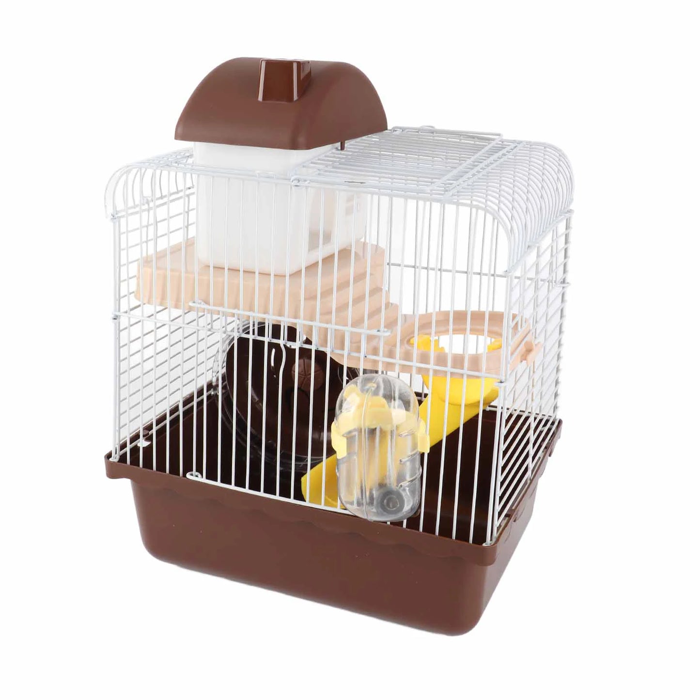 2 Tier Hamster Cage - Large Spacious Habitat With High Chassis Design & Removable Tray - ZOOMNSTORE