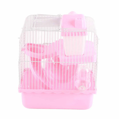 2 Tier Hamster Cage - Large Spacious Habitat With High Chassis Design & Removable Tray - ZOOMNSTORE