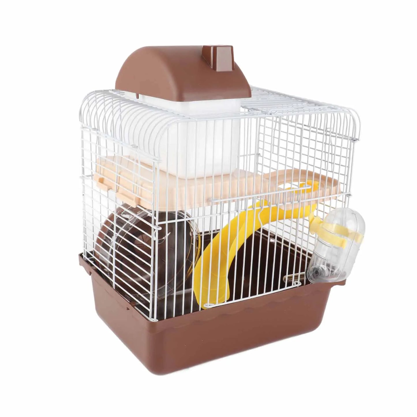 2 Tier Hamster Cage - Large Spacious Habitat With High Chassis Design & Removable Tray - ZOOMNSTORE