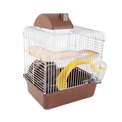 2 Tier Hamster Cage - Large Spacious Habitat With High Chassis Design & Removable Tray - ZOOMNSTORE