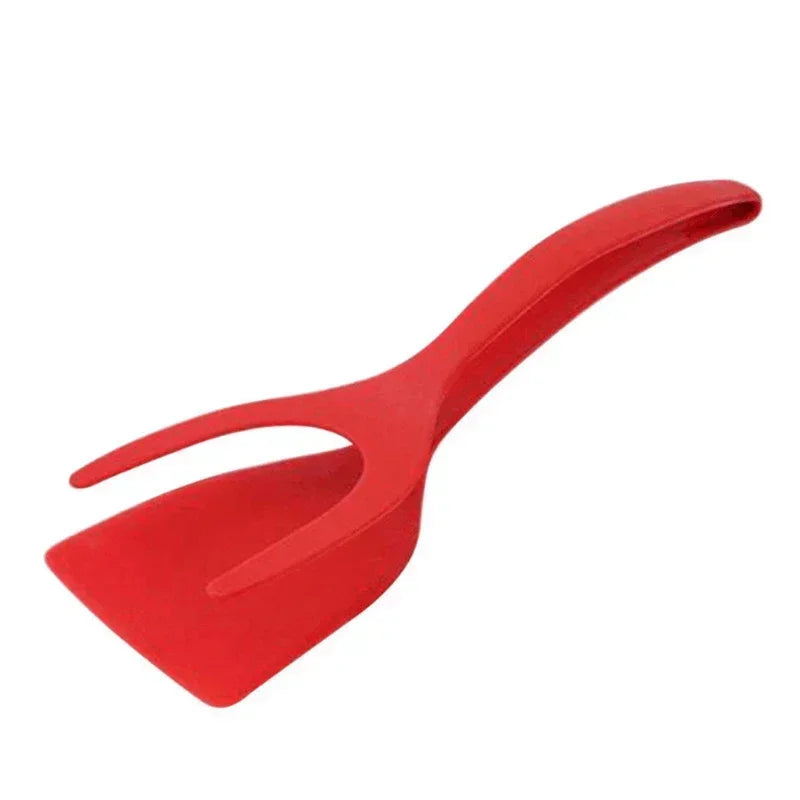 2-in-1 Nylon Grip Tongs  Egg Spatula - Kitchen Cooking Accessories - ZOOMNSTORE