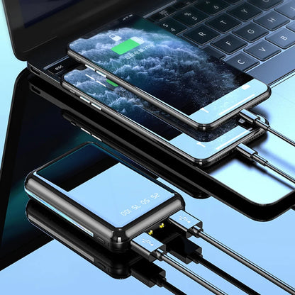 20000mAh Mini Power Bank Portable Charger Mirror Screen LED Digital Powerbank External Battery for iPhone Xiaomi Huawei Samsung - ZOOMNSTORE