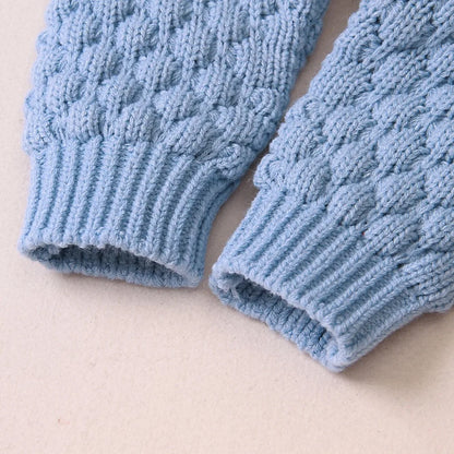 2020 Autumn Winter Newborn Sweater Baby Boy Girl Clothes Romper Bear Ear Knit Hooded Jumpsuit Outfit Clothing - ZOOMNSTORE