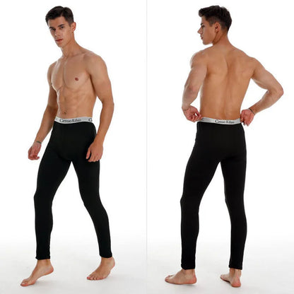 2024 New Men's Tight Sports Pants Slim Pants Autumn And Winter Thermal Pants Plush High Stretch Quick Drying Compression Pants - ZOOMNSTORE