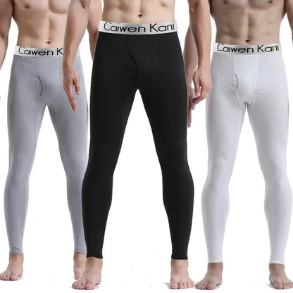 2024 New Men's Tight Sports Pants Slim Pants Autumn And Winter Thermal Pants Plush High Stretch Quick Drying Compression Pants - ZOOMNSTORE