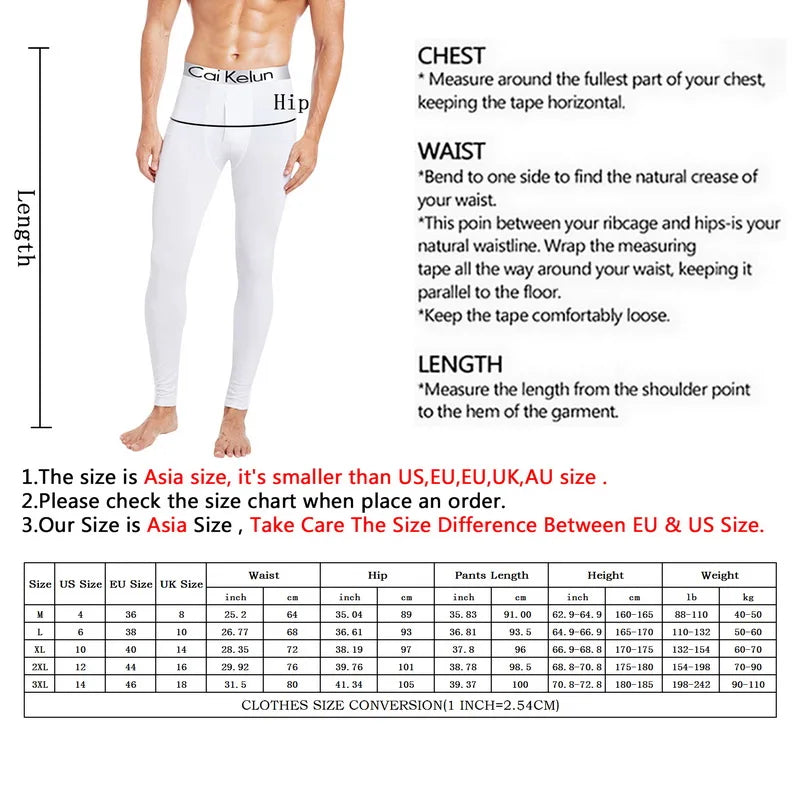 2024 New Men's Tight Sports Pants Slim Pants Autumn And Winter Thermal Pants Plush High Stretch Quick Drying Compression Pants - ZOOMNSTORE