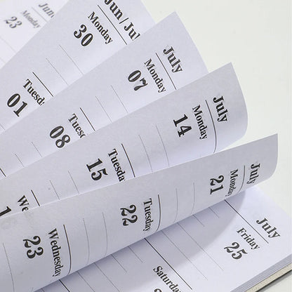 2025 A7 Pocket Planner - Portable Daily Weekly Schedule Notebook with PU Cover - ZOOMNSTORE