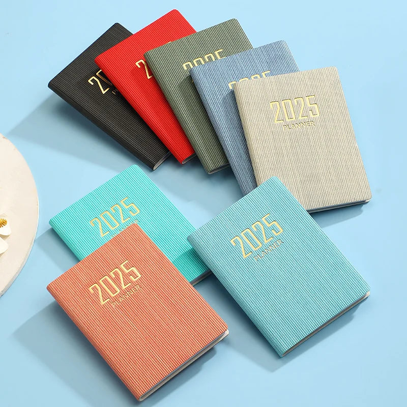 2025 A7 Pocket Planner - Portable Daily Weekly Schedule Notebook with PU Cover - ZOOMNSTORE