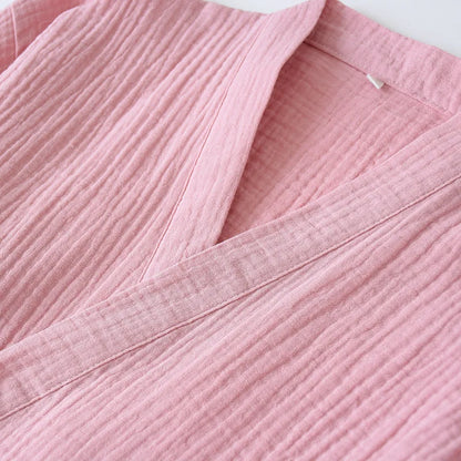 2025 Japanese Cotton Kimono Set - Unisex Pajamas  Home Service Suit - ZOOMNSTORE