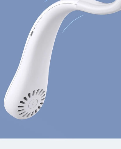 2025 Long endur New Mini Neck Mounted Fan Portable Bladeless Neck Rechargeable Air Cooler 3 Speed Mini Summer Sports Fan Outdoor - ZOOMNSTORE