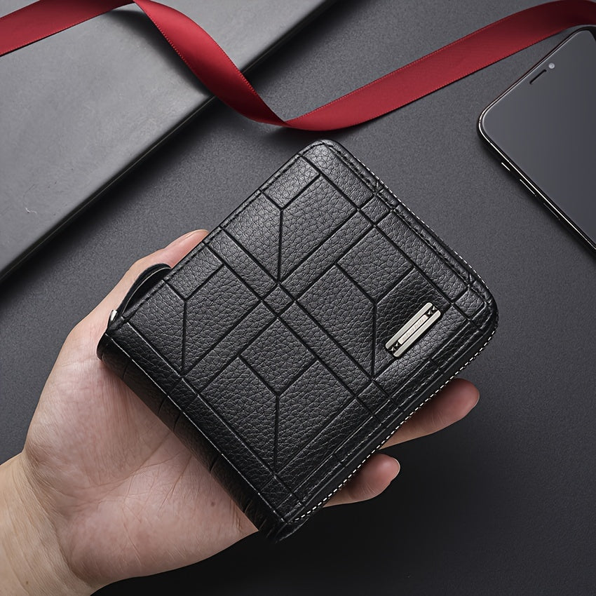 Large Capacity Mens Wallet - Short Design with Multiple Card Slots - ZOOMNSTORE