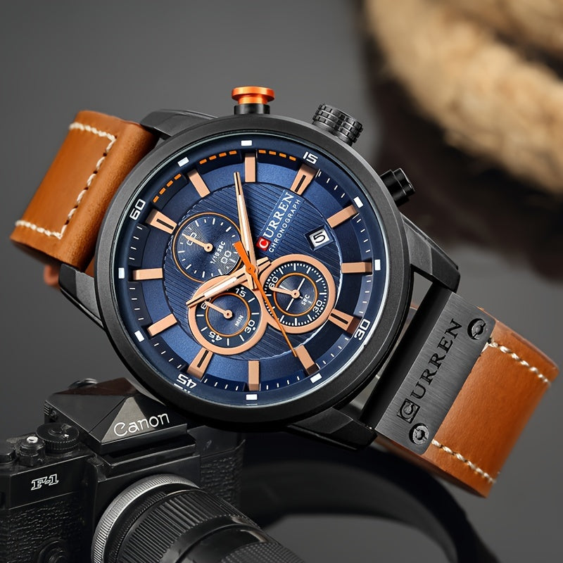 Mens Waterproof Chronograph Sports Watch with Date Function - ZOOMNSTORE