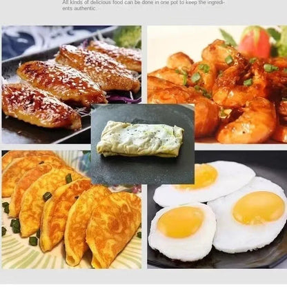 26cm Cast Iron Frying Pan - Non-Stick Egg and Pancake Maker for Gas and Induction Cookers - ZOOMNSTORE