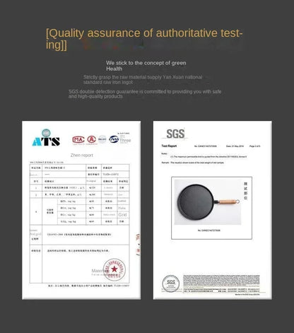 26cm Cast Iron Frying Pan - Non-Stick Egg and Pancake Maker for Gas and Induction Cookers - ZOOMNSTORE