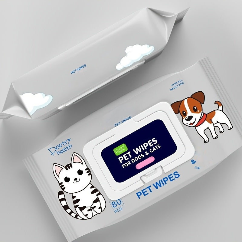 Hypoallergenic Pet Wipes - Gentle Grooming  Deodorizing for Dogs and Cats - ZOOMNSTORE
