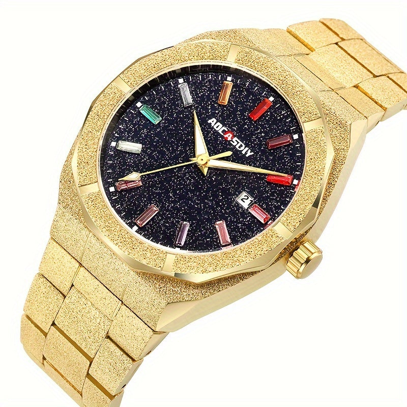 Mens Unique Calendar Watch with Night Light  Stylish Timepiece for Business - ZOOMNSTORE