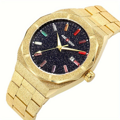 Mens Unique Calendar Watch with Night Light  Stylish Timepiece for Business - ZOOMNSTORE