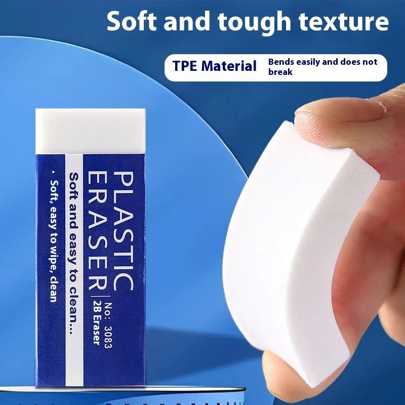 Soft 2B Eraser White Made in China, Plastic Rubber Pencil Eraser Students Drawing Tool, Sketches Paintings Fine Arts Eraser - ZOOMNSTORE