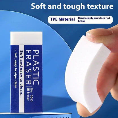 Soft 2B Eraser White Made in China, Plastic Rubber Pencil Eraser Students Drawing Tool, Sketches Paintings Fine Arts Eraser - ZOOMNSTORE