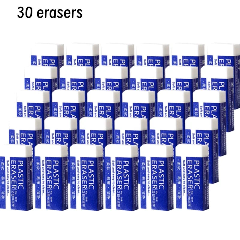 Soft 2B Eraser White Made in China, Plastic Rubber Pencil Eraser Students Drawing Tool, Sketches Paintings Fine Arts Eraser - ZOOMNSTORE