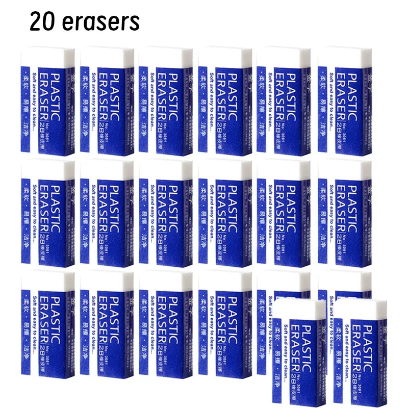 Soft 2B Eraser White Made in China, Plastic Rubber Pencil Eraser Students Drawing Tool, Sketches Paintings Fine Arts Eraser - ZOOMNSTORE